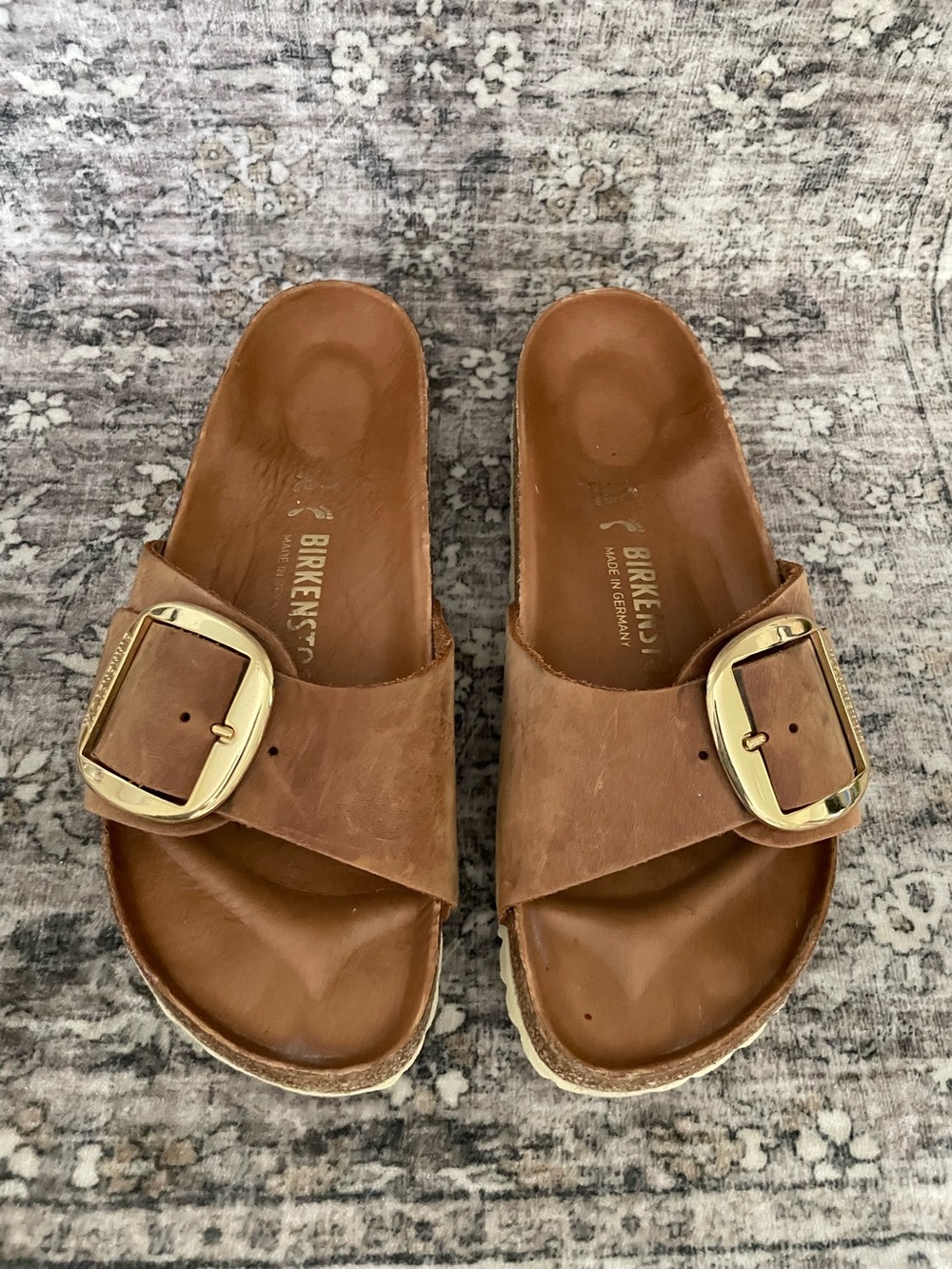 Birkenstock Madrid Big Buckle Brown Oiled Leather Size 41 Women’s 10